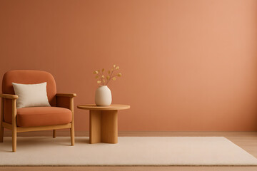 Minimalist Living Room with Armchair and Side Table