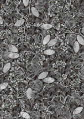 Whimsical Garden All Over Pattern with Petals