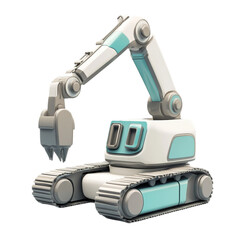 Robotic excavator on treads digging machine automation technology future