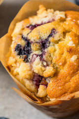 Homemade Sweet Blueberry Muffins for Breakfast