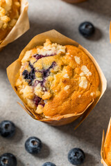 Homemade Sweet Blueberry Muffins for Breakfast