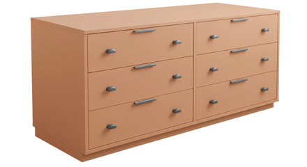 Isolated Six-Drawer Dresser