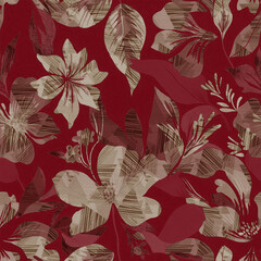 Whimsical Garden All Over Pattern with Petals