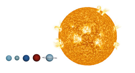 Isolated Sun and planet