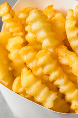 Homemade Crinkle Cut French Fries