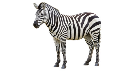 Isolated Zebra Standing