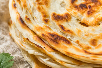 Homemade Indian Parotta Paratha Bread
