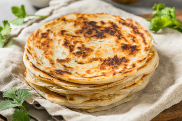 Homemade Indian Parotta Paratha Bread