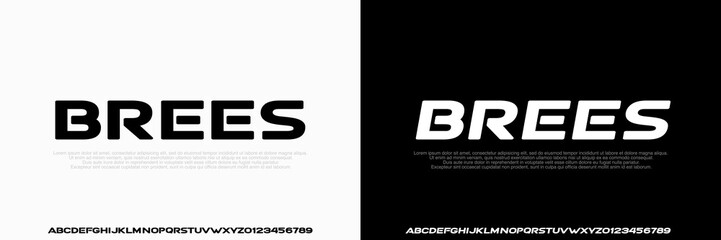 Alphabet Modern Bold Futuristic Extended Font, italic ,Uppercase and Number, design for sports, technology ,corporate, urban,brand and fashion, Vector illustration © pararel terror