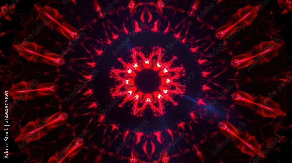 Poster vibrant swirling patterns illuminate the darkness in a mesmerizing display of red hues and intricate
