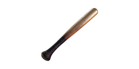 Vintage Wooden Baseball Bat. Classic Sports Equipment For Collectors Isolated On Transparent Background