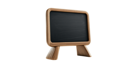 Wooden Framed Mini Chalkboard Stand. Versatile Display For Cafes, Events, And Home Decor Isolated On Transparent Background