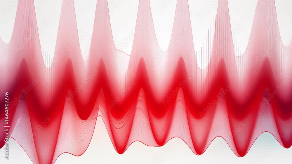 Poster red abstract wave: an artistic digital render of a striking red wave, with fluid movement and gracef