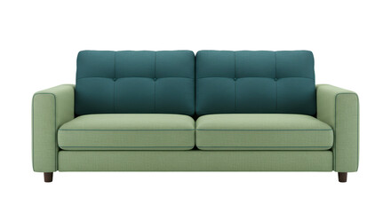 Isolated Modern Green Sofa
