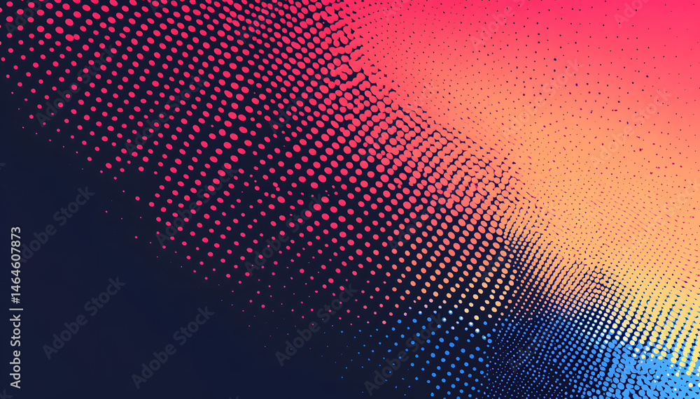 Aufkleber abstract halftone texture with black dots creating a retro comic style gradient for graphic backgrou
