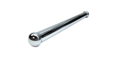 Chrome Baseball Bat. Sleek Design For Sports And Collectibles Isolated On Transparent Background