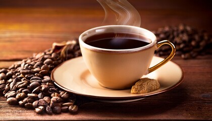 Fototapeta premium hot cup of coffee