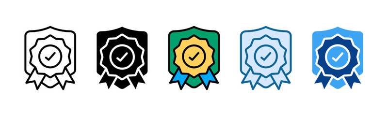 Quality Assurance Icon Set Multiple Style Collection