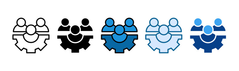 Team Management Icon Set Multiple Style Collection