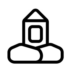 jabal rahmah icon with line style, perfect for user interface projects