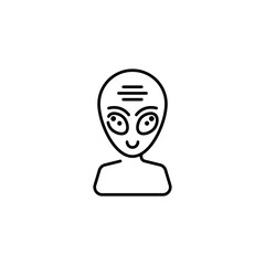 Alien icon. Simple alien icon for social media, app and web design. Vector illustration.