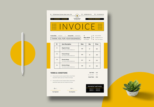 Creative Invoice Template Layout