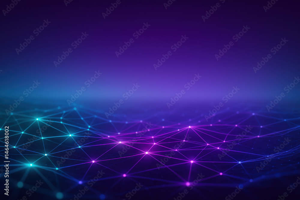Poster innovation drives connectivity and growth as a glowing network interconnected points illustrates str