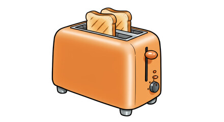 Isolated Orange Toaster
