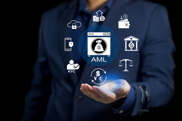 DSC_0711.14 (1.68)  Financial institutions combat Anti Money Laundering (AML) with Know Your Customer (KYC) measures.  E-KYC, electronic know your client. 