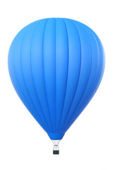 Obraz premium Floated blue Hot-air balloon isolated on white background