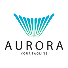 aurora logo design icon illustration vector template