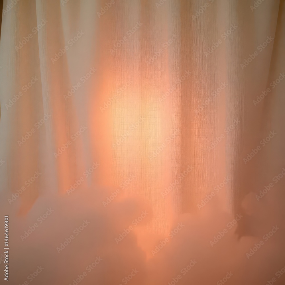 Poster soft rays of light gently filtering through sheer curtains on a tranquil morning, creating an ethere