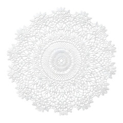 A decorative round doily isolated on white