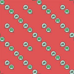 Automated Crypto Trading Chat vector colored seamless pattern