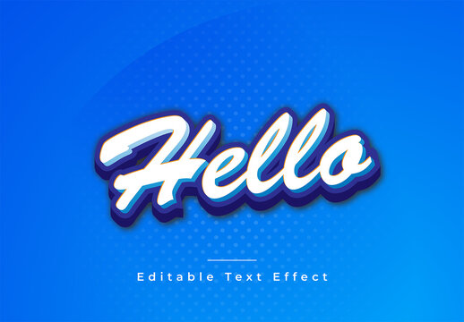 Hello World Text Effect Easy Editing