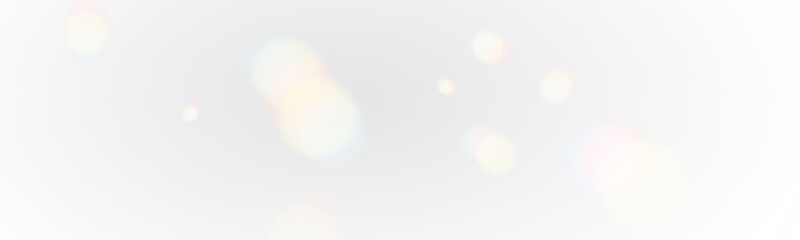 Gentle crystal lens flares and blurred light orbs