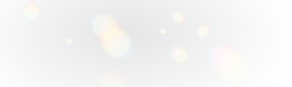 Gentle crystal lens flares and blurred light orbs