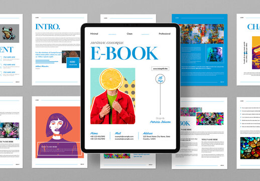 Minimal Colorful Ebook Template Layout