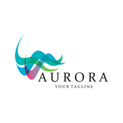 aurora logo design icon illustration vector template