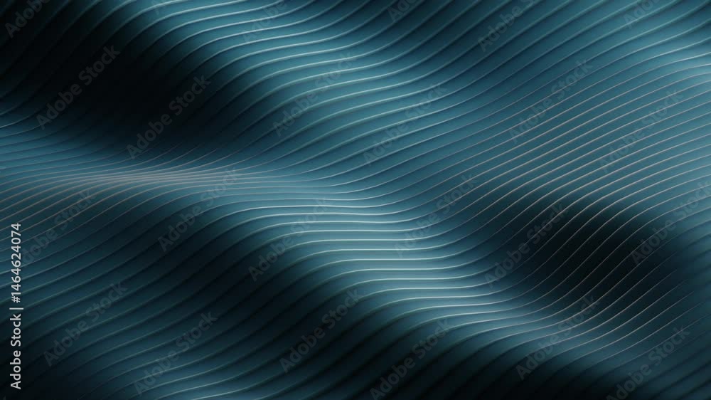 Poster 3d rendering of abstract wave animation background in seamless slow motion loop