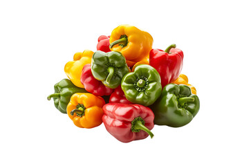 Colorful bell peppers a vibrant mix of red green and yellow vegetables,