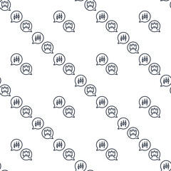 Automated Cryptocurrency Trading Chat vector seamless pattern in outline style