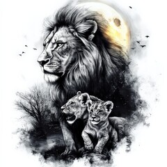 lion, animal, vector, baby lion, head, lion, wild, illustration, face, mammal, tattoo, drawing, black, wildlife, sketch, design, feline, fur, nature, eyes, art, silhouette, logo, portrait, power