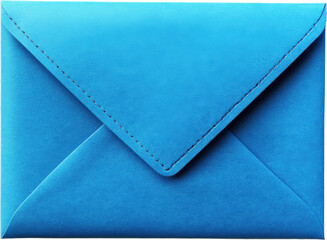 Close-up of a Vibrant Blue Envelope