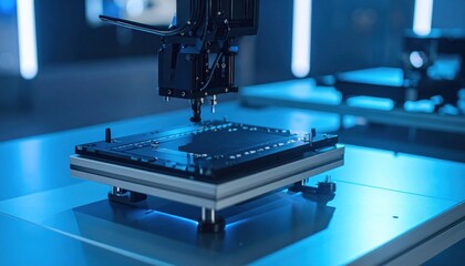 Fototapeta premium Automated Assembly Machine Precision Component Placement