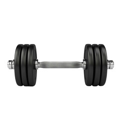 Fototapeta premium Black dumbbell weightlifting fitness exercise gym strength training workout sport muscle body building equipment