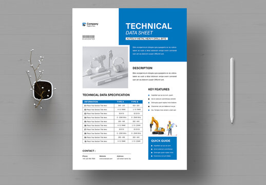 Technical Data Sheet Template Layout