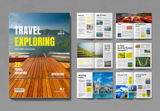 Travel Magazine Template Layout