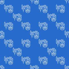 Cryptocurrency Candlestick Chart and Trading Bot vector linear seamless pattern
