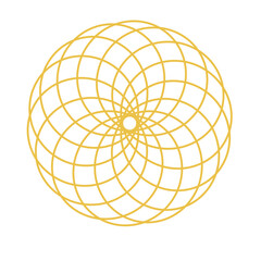 Golden Geometric Mandala